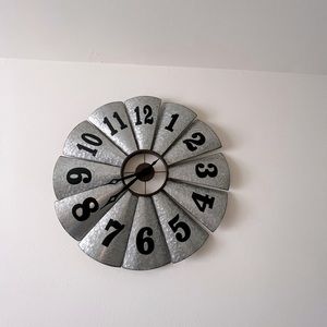 Rustic Windmill Wall Clock
